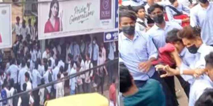 പട്ടാമ്പി പോലീസ് സ്റ്റേഷന് മുന്വശത്തെ ബസ് കാത്തിരിപ്പ് കേന്ദ്രത്തില് സ്കൂള് വിദ്യാര്ത്ഥികളുടെ കൂട്ടത്തല്ല് പട്ടാമ്പി പോലീസ് സ്റ്റേഷന് മുന്വശത്തെ ബസ് കാത്തിരിപ്പ് കേന്ദ്രത്തില് സ്കൂള് വിദ്യാര്ത്ഥികളുടെ കൂട്ടത്തല്ല്