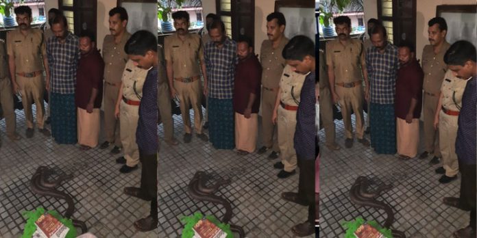 സംരക്ഷിത പട്ടികയില് ഉള്പ്പെടുന്ന ഇരുതലമൂരിയുമായി രണ്ടുപേർ വനപാലകരുടെ പിടിയിലായി സംരക്ഷിത പട്ടികയില് ഉള്പ്പെടുന്ന ഇരുതലമൂരിയുമായി രണ്ടുപേർ വനപാലകരുടെ പിടിയിലായി