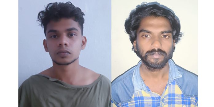 പരസ്യമദ്യപാനം നടത്തിയതിന് പിടികൂടിയപ്പോൾ പോലീസിന് മർദ്ദനം : യുവാക്കളെ അറസ്റ്റ് ചെയ്തു. പരസ്യമദ്യപാനം നടത്തിയതിന് പിടികൂടിയപ്പോൾ പോലീസിന് മർദ്ദനം : യുവാക്കളെ അറസ്റ്റ് ചെയ്തു.
