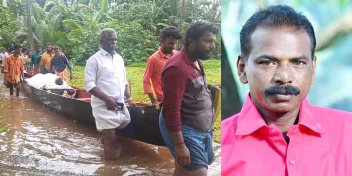 അന്ത്യയാത്രയും വള്ളത്തില് ; ഓമനക്കുട്ടന്റെ സംസ്കാരം നടത്തി അന്ത്യയാത്രയും വള്ളത്തില് ; ഓമനക്കുട്ടന്റെ സംസ്കാരം നടത്തി