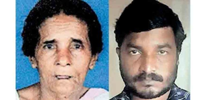 തൊണ്ണൂറ് വയസ്സകാരിയുടെ മരണം കൊലപാതകo ; ചെറുമകന് അറസ്റ്റില് തൊണ്ണൂറ് വയസ്സകാരിയുടെ മരണം കൊലപാതകo ; ചെറുമകന് അറസ്റ്റില്