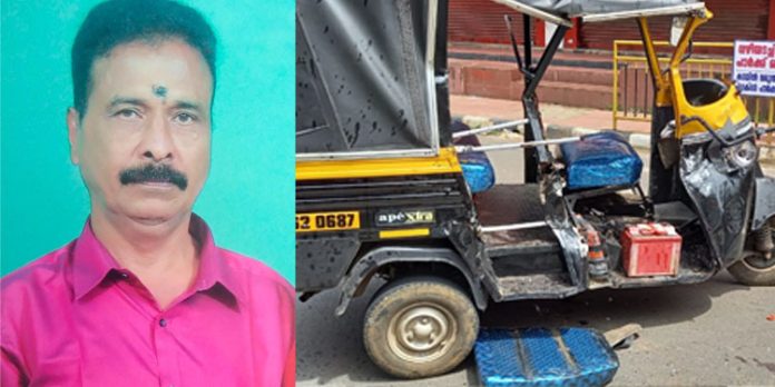വൺവേ തെറ്റിച്ചു വന്ന പിക്ക് അപ്പ് വാനിടിച്ച് ഓട്ടോ ഡ്രൈവർ മരിച്ചു വൺവേ തെറ്റിച്ചു വന്ന പിക്ക് അപ്പ് വാനിടിച്ച് ഓട്ടോ ഡ്രൈവർ മരിച്ചു