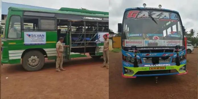 മത്സരയോട്ടം, ഒടുവിൽ അപകടം ; പിടികൂടിയ സ്വകാര്യ ബസ്സുകളുടെ ഫിറ്റ്നസ് റദ്ദാക്കി മോട്ടോർ വാഹന വകുപ്പ് മത്സരയോട്ടം, ഒടുവിൽ അപകടം ; പിടികൂടിയ സ്വകാര്യ ബസ്സുകളുടെ ഫിറ്റ്നസ് റദ്ദാക്കി മോട്ടോർ വാഹന വകുപ്പ്