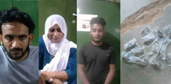 ലഹരി വില്പ്പന ; യുവതി ഉള്പ്പെടെ മൂന്ന് പേര് പിടിയില് ലഹരി വില്പ്പന ; യുവതി ഉള്പ്പെടെ മൂന്ന് പേര് പിടിയില്