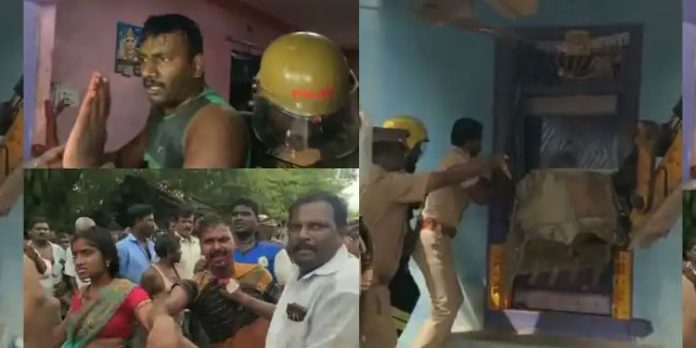 തമിഴ്നാട്ടിൽ നരബലിക്ക് ശ്രമമെന്ന് സംശയം : മൂന്ന് ദിവസമായി വീട് അടച്ചിട്ട് പൂജ നടത്തിയ കുടുംബം പിടിയിൽ തമിഴ്നാട്ടിൽ നരബലിക്ക് ശ്രമമെന്ന് സംശയം : മൂന്ന് ദിവസമായി വീട് അടച്ചിട്ട് പൂജ നടത്തിയ കുടുംബം പിടിയിൽ
