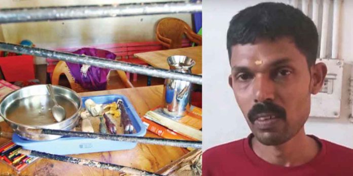 അങ്കണവാടിയില് അതിക്രമിച്ച് കടന്ന് ഭക്ഷണമുണ്ടാക്കി കഴിച്ച കള്ളന് പോലീസ് പിടിയില് അങ്കണവാടിയില് അതിക്രമിച്ച് കടന്ന് ഭക്ഷണമുണ്ടാക്കി കഴിച്ച കള്ളന് പോലീസ് പിടിയില്