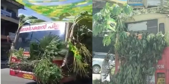 കെഎസ്ആർടിസി ബസിന്റെ ‘പറക്കുംതളിക’ മോഡൽ കല്യാണ ഓട്ടത്തിൽ നടപടിയുമായി മോട്ടാർ വാഹന വകുപ്പ് കെഎസ്ആർടിസി ബസിന്റെ ‘പറക്കുംതളിക’ മോഡൽ കല്യാണ ഓട്ടത്തിൽ നടപടിയുമായി മോട്ടാർ വാഹന വകുപ്പ്