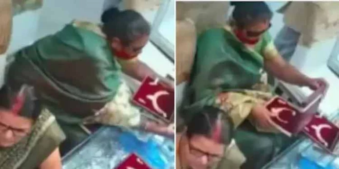കൂളിംഗ് ഗ്ലാസും പട്ടുസാരിയും ; ജോലി മോഷണം – ലക്ഷങ്ങൾ വിലയുള്ള മാല മോഷ്ടിച്ച് സ്ത്രീ കൂളിംഗ് ഗ്ലാസും പട്ടുസാരിയും ; ജോലി മോഷണം – ലക്ഷങ്ങൾ വിലയുള്ള മാല മോഷ്ടിച്ച് സ്ത്രീ