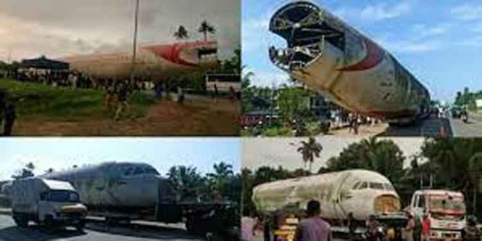 ഉപയോഗശൂന്യമായ വിമാനത്തിന് വഴിയൊരുക്കാന് പാടുപെട്ട് അധികൃതർ ഉപയോഗശൂന്യമായ വിമാനത്തിന് വഴിയൊരുക്കാന് പാടുപെട്ട് അധികൃതർ