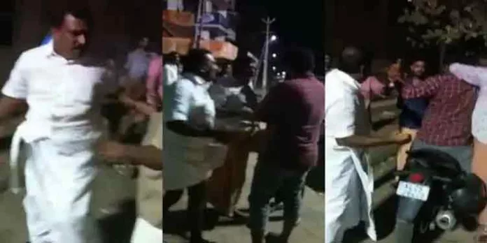 ബ്ലേഡ് മാഫിയയുടെ അക്രമം ; നടുറോഡിൽ യുവാവിനെ മർദ്ദിച്ചു ബ്ലേഡ് മാഫിയയുടെ അക്രമം ; നടുറോഡിൽ യുവാവിനെ മർദ്ദിച്ചു