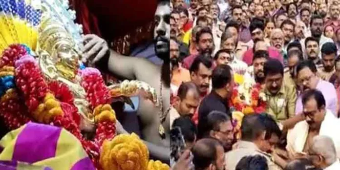ശബരിമല മണ്ഡലപൂജ ; തങ്ക അങ്കി രഥഘോഷയാത്ര ആറന്മുള പാർഥസാരഥി ക്ഷേത്രത്തിൽ നിന്ന് പുറപ്പെട്ടു ശബരിമല മണ്ഡലപൂജ ; തങ്ക അങ്കി രഥഘോഷയാത്ര ആറന്മുള പാർഥസാരഥി ക്ഷേത്രത്തിൽ നിന്ന് പുറപ്പെട്ടു