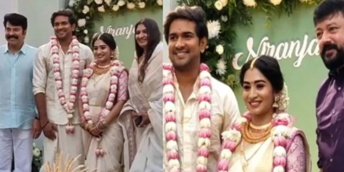 മണിയന്പിള്ള രാജുവിന്റെ മകനും നടനുമായ നിരഞ്ജ് വിവാഹിതനായി മണിയന്പിള്ള രാജുവിന്റെ മകനും നടനുമായ നിരഞ്ജ് വിവാഹിതനായി