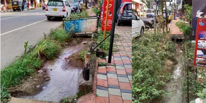 പുനലൂര് – മൂവാറ്റുപുഴ പാതയുടെ പേരില് കോടികള് ഒഴുക്കിയെങ്കിലും മലിനജലം ഒഴുകിപ്പോകുവാനുള്ള ഓട പണിയാന് ഇതുവരെ കഴിഞ്ഞിട്ടില്ല പുനലൂര് – മൂവാറ്റുപുഴ പാതയുടെ പേരില് കോടികള് ഒഴുക്കിയെങ്കിലും മലിനജലം ഒഴുകിപ്പോകുവാനുള്ള ഓട പണിയാന് ഇതുവരെ കഴിഞ്ഞിട്ടില്ല