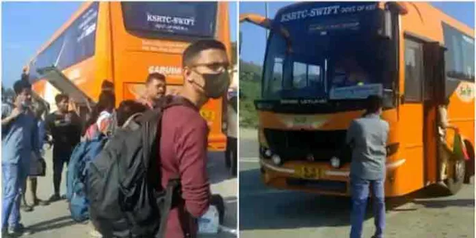 ഡീസൽ തീർന്നു ; സ്വിഫ്റ്റ് ബസ് പെരുവഴിയിൽ ഡീസൽ തീർന്നു ; സ്വിഫ്റ്റ് ബസ് പെരുവഴിയിൽ
