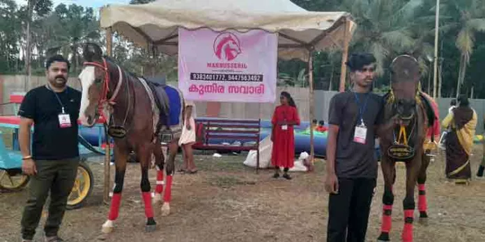 കോന്നി ഫെസ്റ്റിൽ ശ്രദ്ധേയമായി കുതിര സവാരി കോന്നി ഫെസ്റ്റിൽ ശ്രദ്ധേയമായി കുതിര സവാരി