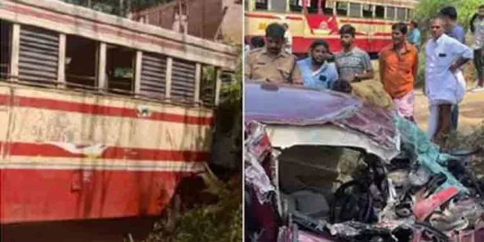 കോട്ടയത്ത് കെഎസ്ആർടിസി ബസും കാറും കൂട്ടിയടിച്ച് നിരവധി യാത്രക്കാർക്ക് പരിക്ക് കോട്ടയത്ത് കെഎസ്ആർടിസി ബസും കാറും കൂട്ടിയടിച്ച് നിരവധി യാത്രക്കാർക്ക് പരിക്ക്