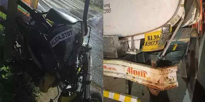 തിരുവല്ല ബൈപാസില് ടാങ്കർ ലോറിക്ക് പിന്നിൽ ബൈക്ക് ഇടിച്ച് രണ്ടുപേർ മരിച്ചു തിരുവല്ല ബൈപാസില് ടാങ്കർ ലോറിക്ക് പിന്നിൽ ബൈക്ക് ഇടിച്ച് രണ്ടുപേർ മരിച്ചു