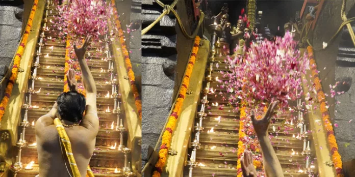 പടി പതിനെട്ടും ആരാധിച്ച് പടിപൂജ പടി പതിനെട്ടും ആരാധിച്ച് പടിപൂജ