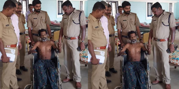 കാലുകൾ മുറിച്ചുമാറ്റപ്പെട്ട പ്രമേഹബാധിതനായ മധ്യവയസ്കന് ആശ്രയമൊരുക്കി പോലീസ് കാലുകൾ മുറിച്ചുമാറ്റപ്പെട്ട പ്രമേഹബാധിതനായ മധ്യവയസ്കന് ആശ്രയമൊരുക്കി പോലീസ്