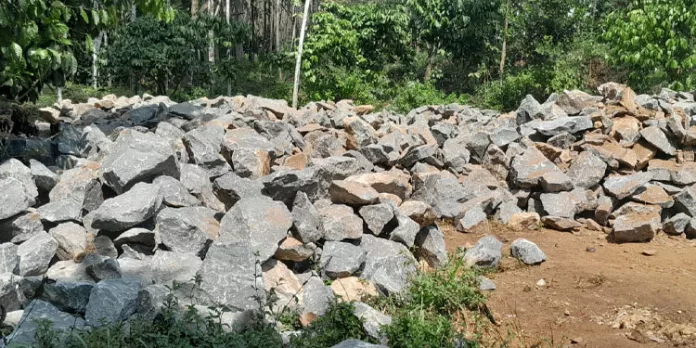 തണ്ണിത്തോട്ടിൽ പിടിമുറുക്കി പാറ മാഫിയ തണ്ണിത്തോട്ടിൽ പിടിമുറുക്കി പാറ മാഫിയ