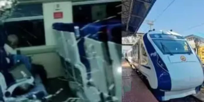 ഉദ്ഘാടനത്തിന് മുൻപേ വന്ദേഭാരത് ട്രെയിനിന് നേരെ കല്ലേറ് ഉദ്ഘാടനത്തിന് മുൻപേ വന്ദേഭാരത് ട്രെയിനിന് നേരെ കല്ലേറ്