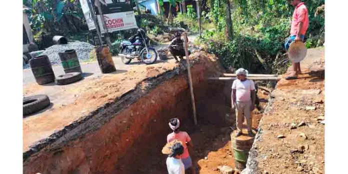 കലുങ്ക് നിർമ്മാണം ആരംഭിച്ചു കലുങ്ക് നിർമ്മാണം ആരംഭിച്ചു