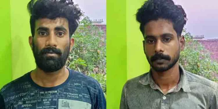 ടെലിഫോൺ എക്സ്ചേഞ്ചിന് കീഴിലുള്ള ചെമ്പ് കേബിളുകൾ മോഷ്ടിച്ച കേസിൽ രണ്ടുപേരെ പോലീസ് അറസ്റ്റ് ചെയ്തു ടെലിഫോൺ എക്സ്ചേഞ്ചിന് കീഴിലുള്ള ചെമ്പ് കേബിളുകൾ മോഷ്ടിച്ച കേസിൽ രണ്ടുപേരെ പോലീസ് അറസ്റ്റ് ചെയ്തു