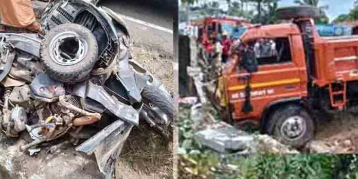 ടിപ്പര് മറിഞ്ഞ് സ്കൂട്ടര് യാത്രികന് പരിക്ക് ടിപ്പര് മറിഞ്ഞ് സ്കൂട്ടര് യാത്രികന് പരിക്ക്