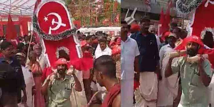എം.വി ഗോവിന്ദന്റെ ജാഥയുടെ ഭാഗമായി ക്ഷേത്ര ആചാരത്തെ അപമാനിച്ചെന്ന് പരാതി എം.വി ഗോവിന്ദന്റെ ജാഥയുടെ ഭാഗമായി ക്ഷേത്ര ആചാരത്തെ അപമാനിച്ചെന്ന് പരാതി