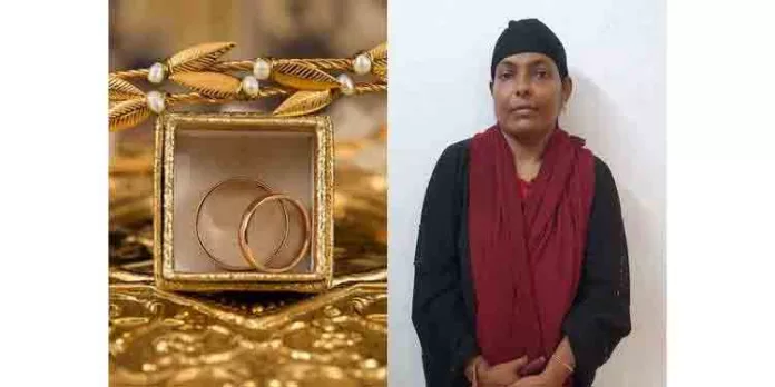 ഒരു പവന് സ്വര്ണത്തിന് മാസം ആയിരം പലിശ ; തട്ടിപ്പ് നടത്തിയ വീട്ടമ്മ അറസ്റ്റില് ഒരു പവന് സ്വര്ണത്തിന് മാസം ആയിരം പലിശ ; തട്ടിപ്പ് നടത്തിയ വീട്ടമ്മ അറസ്റ്റില്