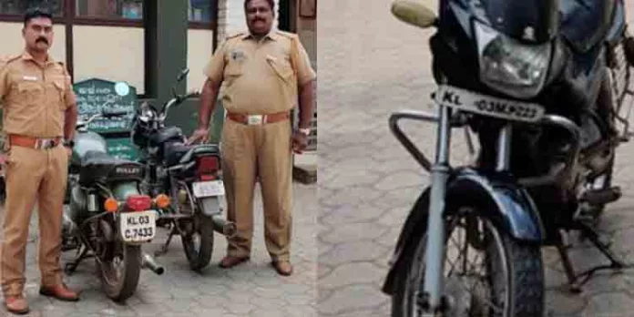 വ്യാജനമ്പര് പ്ലേറ്റുമായി ബുള്ളറ്റ് പിടികൂടിയ വീട്ടില് നിന്ന് വീണ്ടും വ്യാജ നമ്പര് പ്ലേറ്റുള്ള ബൈക്ക് പിടികൂടി വ്യാജനമ്പര് പ്ലേറ്റുമായി ബുള്ളറ്റ് പിടികൂടിയ വീട്ടില് നിന്ന് വീണ്ടും വ്യാജ നമ്പര് പ്ലേറ്റുള്ള ബൈക്ക് പിടികൂടി