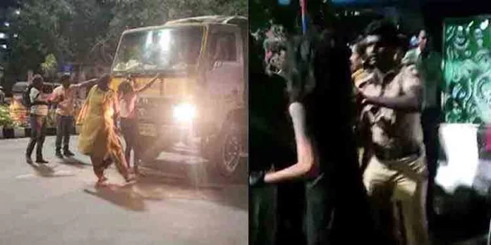 റോഡില് രാത്രിയില് മദ്യപിച്ച് പ്രശ്നമുണ്ടാക്കി യുവതികള് റോഡില് രാത്രിയില് മദ്യപിച്ച് പ്രശ്നമുണ്ടാക്കി യുവതികള്