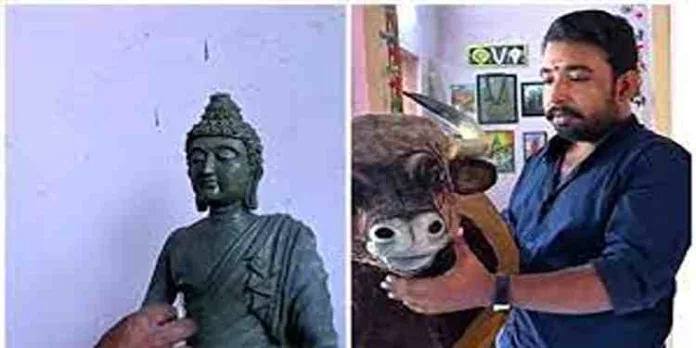 ശാസ്ത്രീയമായി പഠിച്ചിട്ടില്ല, സ്വയം നേടിയെടുത്ത അറിവുകൾ മാത്രം; ശില്പ നിർമ്മാണത്തിൽ വിസ്മയം തീർത്ത് ശ്രീനാഥ് ശാസ്ത്രീയമായി പഠിച്ചിട്ടില്ല, സ്വയം നേടിയെടുത്ത അറിവുകൾ മാത്രം; ശില്പ നിർമ്മാണത്തിൽ വിസ്മയം തീർത്ത് ശ്രീനാഥ്