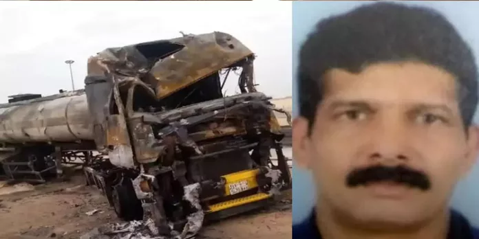 ഇന്ധന ടാങ്കറിന് തീപിടിച്ച് ജുബൈലില് മലയാളി ഡ്രൈവര് മരിച്ചു ഇന്ധന ടാങ്കറിന് തീപിടിച്ച് ജുബൈലില് മലയാളി ഡ്രൈവര് മരിച്ചു