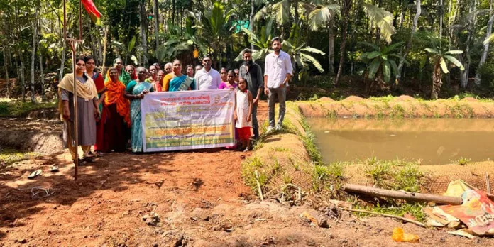 ജലസേചന കുളം ഉദ്ഘാടനം ചെയ്തു ജലസേചന കുളം ഉദ്ഘാടനം ചെയ്തു
