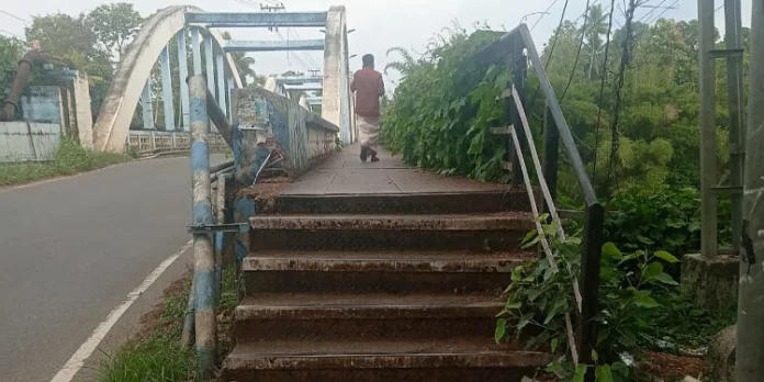 മല്ലപ്പള്ളി പാലത്തിനോട് ചേർന്നുള്ള നടപ്പാലം കാടുമൂടി മല്ലപ്പള്ളി പാലത്തിനോട് ചേർന്നുള്ള നടപ്പാലം കാടുമൂടി