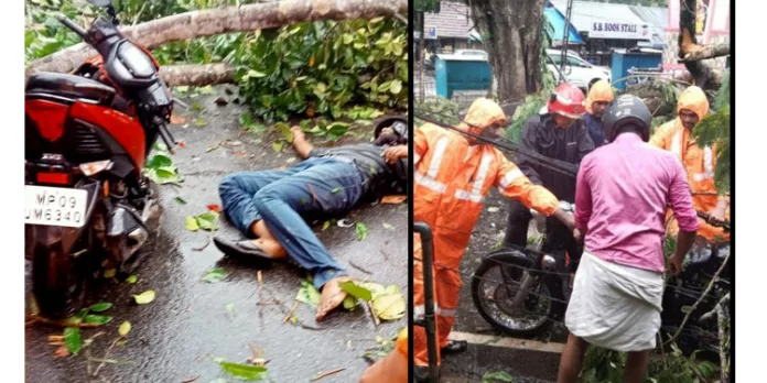 അടൂരിൽ വ്യാപക മഴക്കെടുതി ; മരം ഒടിഞ്ഞ് വീണ് സ്കൂട്ടർ യാത്രികൻ മരിച്ചു അടൂരിൽ വ്യാപക മഴക്കെടുതി ; മരം ഒടിഞ്ഞ് വീണ് സ്കൂട്ടർ യാത്രികൻ മരിച്ചു