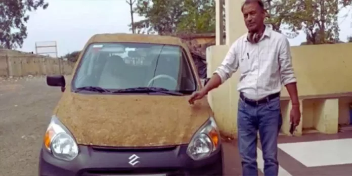 ചൂടില് നിന്ന് മോചനം നേടാന് കാറില് ചാണകം പൂശി ഹോമിയോ ഡോക്ടര് ചൂടില് നിന്ന് മോചനം നേടാന് കാറില് ചാണകം പൂശി ഹോമിയോ ഡോക്ടര്
