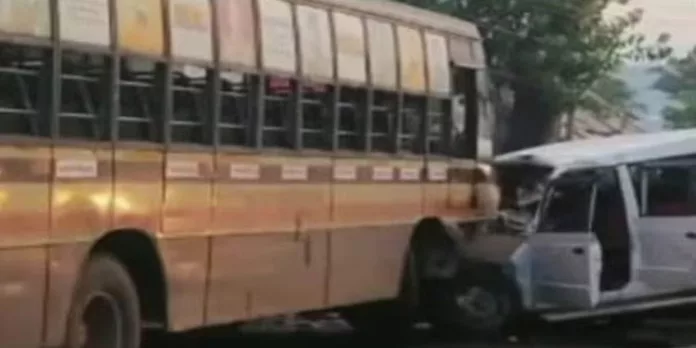കന്യാകുമാരിയില് നൃത്തസംഘം സഞ്ചരിച്ച കാര് ബസുമായി കൂട്ടിയിടിച്ചു ; നാലു മരണം കന്യാകുമാരിയില് നൃത്തസംഘം സഞ്ചരിച്ച കാര് ബസുമായി കൂട്ടിയിടിച്ചു ; നാലു മരണം