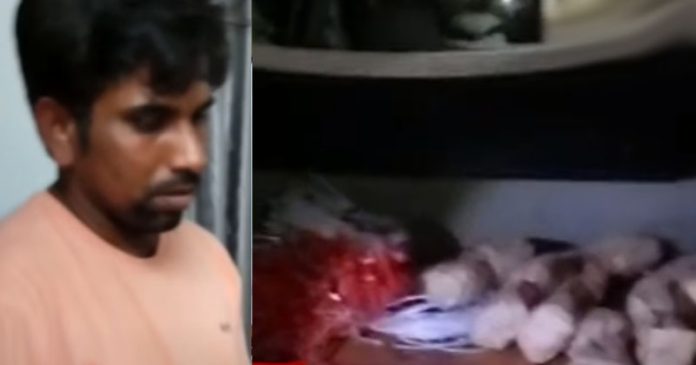 കാസർഗോഡ് വൻ സ്ഫോടക വസ്തു ശേഖരം പിടികൂടിയ സംഭവം ; കസ്റ്റഡിയിലെടുത്ത പ്രതി കൈഞരമ്പ് മുറിച്ചു കാസർഗോഡ് വൻ സ്ഫോടക വസ്തു ശേഖരം പിടികൂടിയ സംഭവം ; കസ്റ്റഡിയിലെടുത്ത പ്രതി കൈഞരമ്പ് മുറിച്ചു