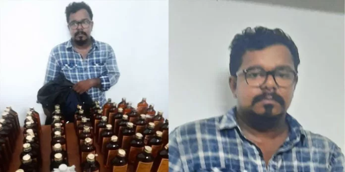 സ്കൂട്ടറില് അനധികൃതമായി കടത്താന് ശ്രമിച്ച 68 കുപ്പി വിദേശ മദ്യവുമായി യുവാവ് പിടിയില് സ്കൂട്ടറില് അനധികൃതമായി കടത്താന് ശ്രമിച്ച 68 കുപ്പി വിദേശ മദ്യവുമായി യുവാവ് പിടിയില്