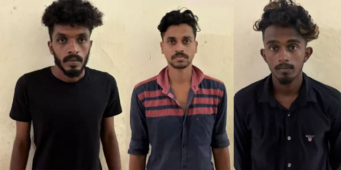 വിവാഹവാഗ്ദാനം നൽകി പ്രായപൂർത്തിയാകാത്ത പെൺകുട്ടിയെ പീഡിപ്പിച്ച കേസിൽ യുവാവും രണ്ട് സുഹൃത്തുക്കളും പിടിയിലായി വിവാഹവാഗ്ദാനം നൽകി പ്രായപൂർത്തിയാകാത്ത പെൺകുട്ടിയെ പീഡിപ്പിച്ച കേസിൽ യുവാവും രണ്ട് സുഹൃത്തുക്കളും പിടിയിലായി