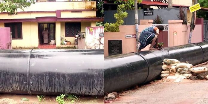 പൈപ്പ് വഴിയില്ത്തന്നെ; നീക്കാനുള്ള ഉപകരണം ഇന്ന് എത്തില്ല ; മന്ത്രിയുടെ ഉറപ്പ് പാഴായി പൈപ്പ് വഴിയില്ത്തന്നെ; നീക്കാനുള്ള ഉപകരണം ഇന്ന് എത്തില്ല ; മന്ത്രിയുടെ ഉറപ്പ് പാഴായി