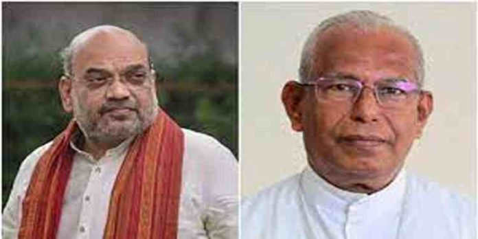 കൊച്ചിയിൽ ആർച്ച് ബിഷപ് മാർ ആൻഡ്രൂസ് താഴത്തുമായി ചർച്ച നടത്തി അമിത് ഷാ കൊച്ചിയിൽ ആർച്ച് ബിഷപ് മാർ ആൻഡ്രൂസ് താഴത്തുമായി ചർച്ച നടത്തി അമിത് ഷാ