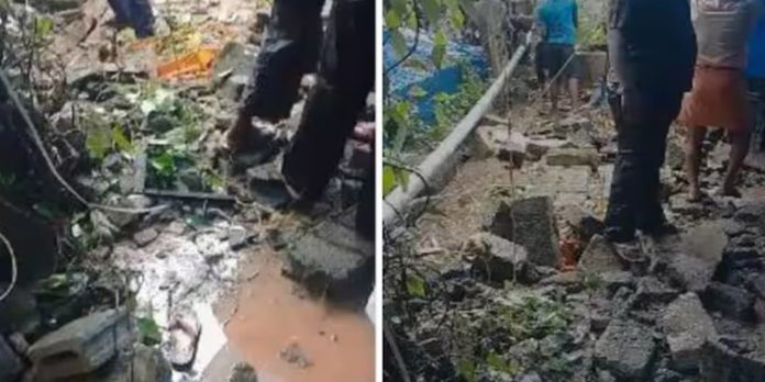 തൃശൂരില് മരണാനന്തര ചടങ്ങിനിടെ മതില് ഇടിഞ്ഞുവീണു ; 9 പേര്ക്ക് പരിക്ക് തൃശൂരില് മരണാനന്തര ചടങ്ങിനിടെ മതില് ഇടിഞ്ഞുവീണു ; 9 പേര്ക്ക് പരിക്ക്