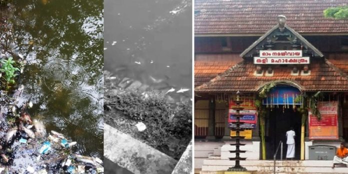 തളി മഹാദേവ ക്ഷേത്രകുളത്തിലെ മീനുകൾ കൂട്ടത്തോടെ ചത്തുപൊങ്ങി തളി മഹാദേവ ക്ഷേത്രകുളത്തിലെ മീനുകൾ കൂട്ടത്തോടെ ചത്തുപൊങ്ങി