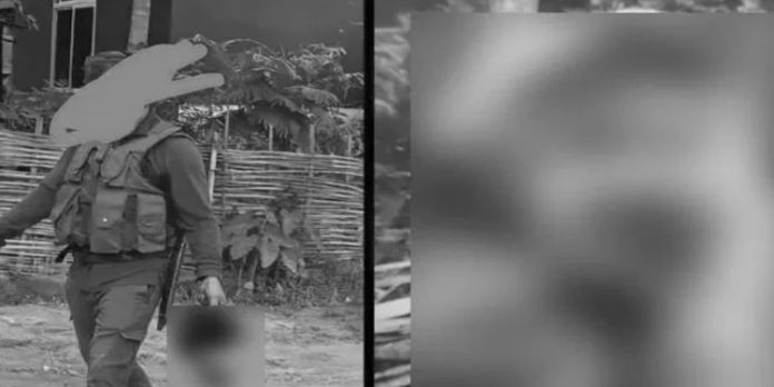 മണിപ്പൂരിൽ യുവാവിന്റെ തലയറുത്ത് മതിലിൽ വെച്ചു മണിപ്പൂരിൽ യുവാവിന്റെ തലയറുത്ത് മതിലിൽ വെച്ചു