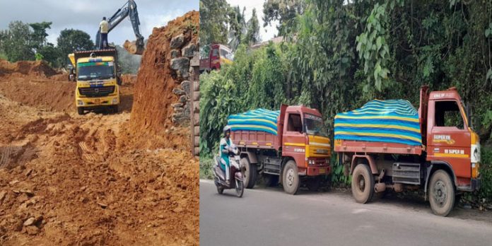 കോന്നിയില് നിയമം ലംഘിച്ച് പച്ചമണ്ണ് കടത്തിയ ടിപ്പര് ലോറികള് പിടിച്ചെടുത്തു കോന്നിയില് നിയമം ലംഘിച്ച് പച്ചമണ്ണ് കടത്തിയ ടിപ്പര് ലോറികള് പിടിച്ചെടുത്തു