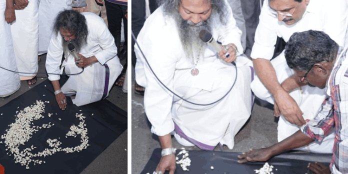 ജനനായകന് പൂക്കൾ കൊണ്ട് പന്തളത്ത് വരയാദരമൊരുക്കി ജിതേഷ്ജി ജനനായകന് പൂക്കൾ കൊണ്ട് പന്തളത്ത് വരയാദരമൊരുക്കി ജിതേഷ്ജി
