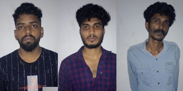ഓൺലൈൻ സാധനങ്ങളുടെ വിതരണത്തിന്റെ മറവിൽ ലഹരിവിൽപ്പന : 3 യുവാക്കൾ പിടിയിൽ ഓൺലൈൻ സാധനങ്ങളുടെ വിതരണത്തിന്റെ മറവിൽ ലഹരിവിൽപ്പന : 3 യുവാക്കൾ പിടിയിൽ